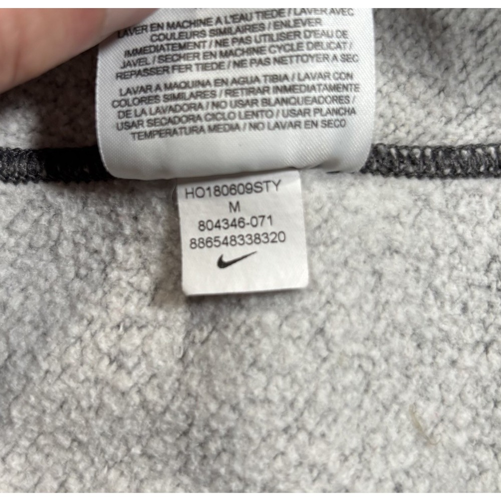 Nike Sportswear Club Fleece Hoodie Sweatshirt Mens M Gray Embroidered 804346 071 - Picture 6 of 9